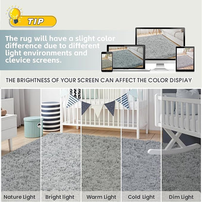 8x10 Area Rug for Living Room, Ultra Soft Fluffy Shag Rugs for Bedroom - Image 7