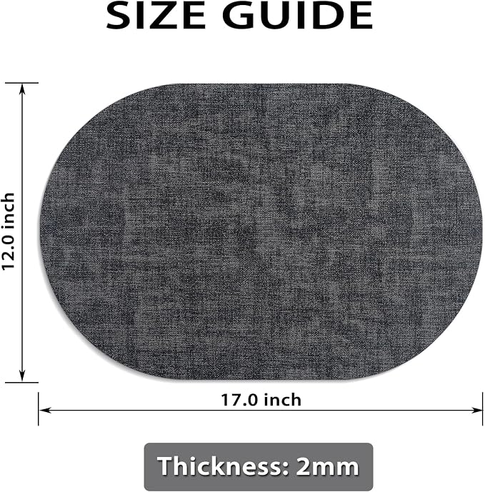 Placemats Set of 12 Washable, Heat Resistant Table Placemats Wipeable Faux - Image 6