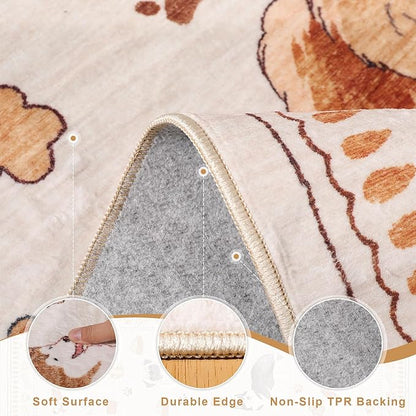 DUKINO 2x6 Washable Runner Rug for Hallway, Non Slip Animal Dog Kitchen Rug - Image 5