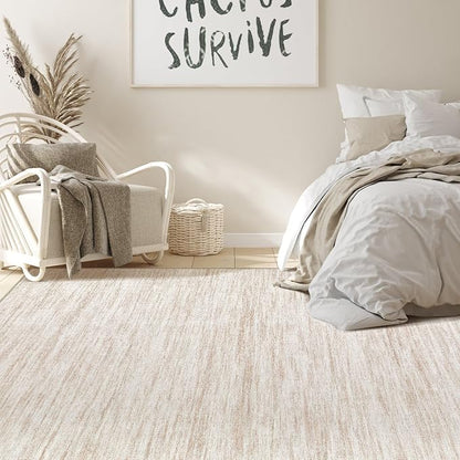 Nakagishi 5x8 Area Rugs Living Room: Washable Large Vintage Rug Neutral - Image 7