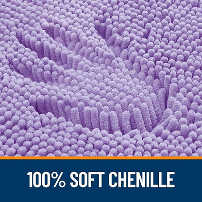 OLANLY Bathroom Rugs 36x24, Extra Soft Absorbent Chenille Bath Rugs, Rubber - Image 3