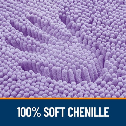 OLANLY Bathroom Rugs 35x24, Extra Soft Absorbent Chenille Bath Rugs, Rubber - Image 3