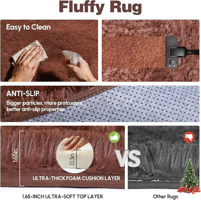 8x10 Area Rugs Living Room, Non-Slip Upgraded Indoor Thick Soft Rug, Modern - Image 4