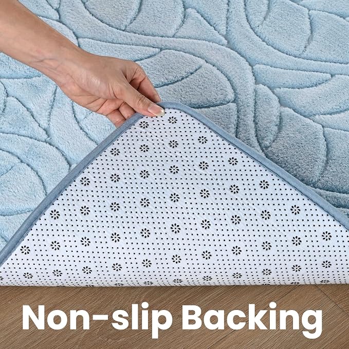 Macgace 3x5 Blue Area Rug, Washable Shag Carpet, Kids Room Nursery Rugs - Image 7