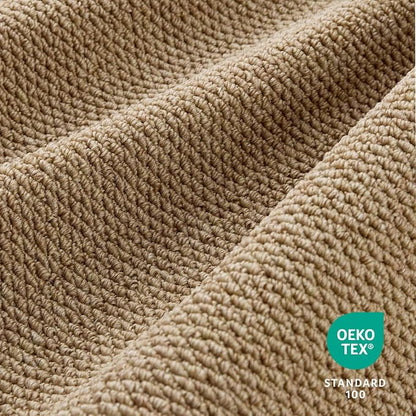 Faux Jute Area Rug 9'x12', Washable & Non-Slip, Taupe | 0.27" Low Pile Easy - Image 3