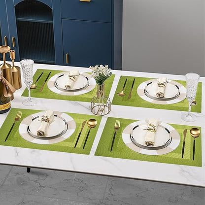PIGCHCY Placemats Set of 8 Washable Durable Place Mats Vinyl Heat Resistant - Image 7
