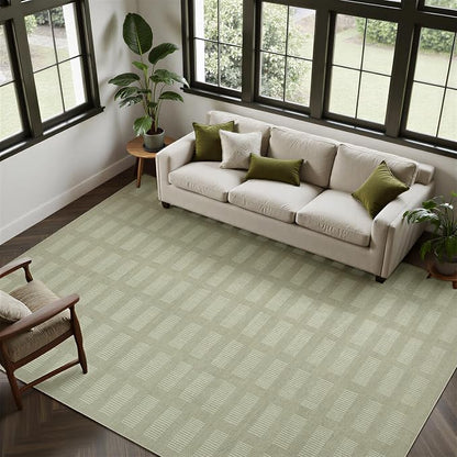 Washable Rugs 8x10 Area Rugs for Living Room, Ultra Soft Faux Wool Retro Carpets by BGASZMakeYourHomeMoreCozy