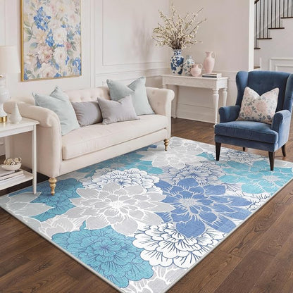 GENIMO Indoor Outdoor Area Rug 9'x12', Machine Washable Rugs - Image 4
