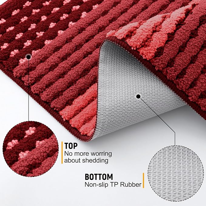 Kitinjoy Indoor Outdoor Door Mat, 71x47 Non-Slip Absorbent Dirt Trapper - Image 3