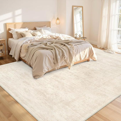 10x14 Area Rug for Living Room: Vintage Boho Neutral Washable Rug Indoor Soft - Image 2