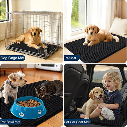OLANLY Dog Door Mat for Muddy Paws 59x35, Ultra Absorbent Chenille Mud Doormat - Image 7