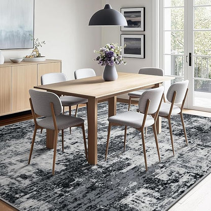 RELEANY Washable Area Rugs Square 7ft Non-Slip Modern Abstract Soft - Image 5