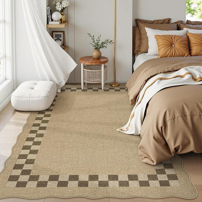 LIVEBOX Easy Jute Checkered Outdoor 5x7 Rug - Image 3
