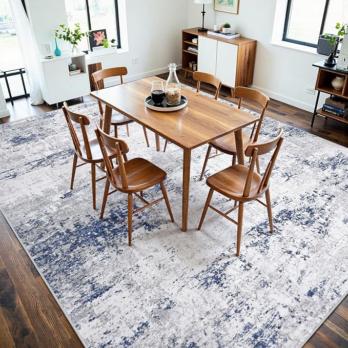 Area Rugs 10x14 Living Room: Large Modern Abstract Washable Rug Soft Anti-Skid - Image 6