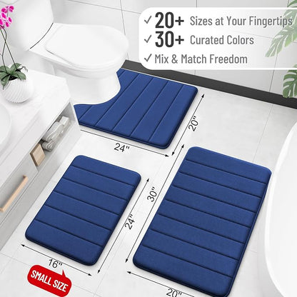 OLANLY Memory Foam Bath Mat 44x32, Super Soft Absorbent Bathroom Rugs, Quick Dry - Image 2