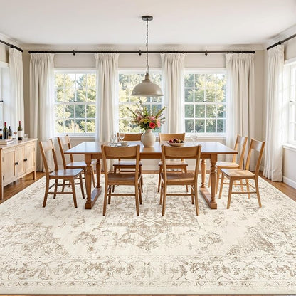 6x9 Area Rugs for Living Room: Vintage Boho Neutral Washable Rug Indoor Soft - Image 9