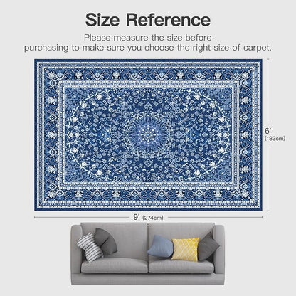 Lofus 6x9 Area Rugs for Living Room, Machine Washable Non-Slip Area Rug - Image 2