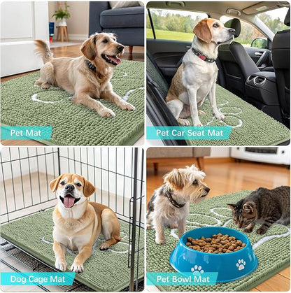 OLANLY Dog Door Mat for Muddy Paws 70x46, Paw Print Design, Absorbs Moisture - Image 7