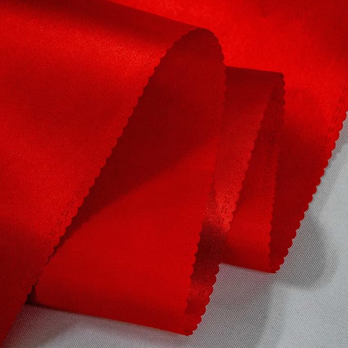 12 Pack Red Table Runners, Satin Table Runner 12x108 Inches Long, Silk and - Image 4