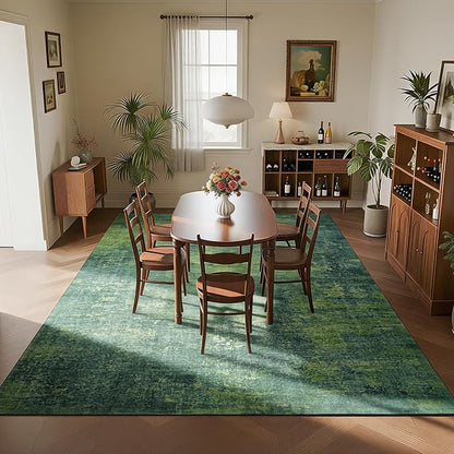Washable Rugs 8x10 Area Rugs for Living Room, Ultra Soft Faux Wool Retro Carpets - Image 7