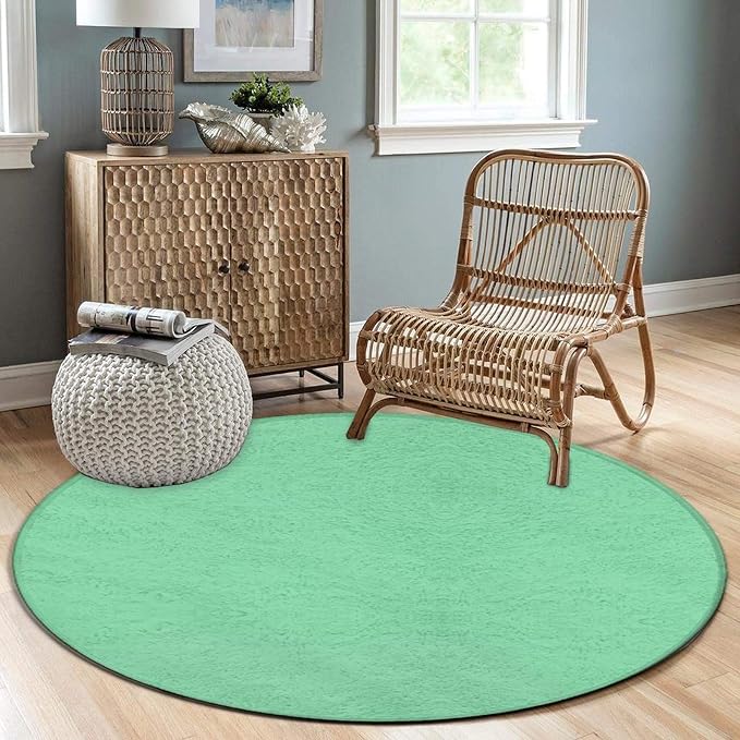 Home Decor Non Slip Kitchen Office Circle Rug, Machine Washable Modern Round - Image 3