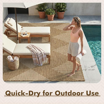 MontVoo-Outdoor Rug Carpet Patio Rug 4x6 ft Polypropylene Indoor Outdoor Rugs - Image 8