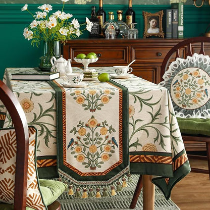 Patdrea Designer Vintage French Velvet Table Runner, Thanksgiving Dining Table - Image 8