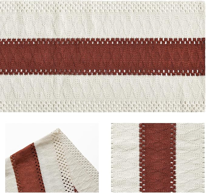 Artoid Mode Caramel Farmhouse Rustic Table Runner 12x90 Inch | Seasonal Holiday - Image 6