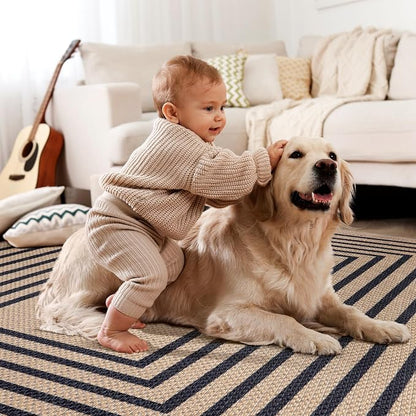 Easy Jute Rug 5x7 Large Washable Area Rug - Image 8
