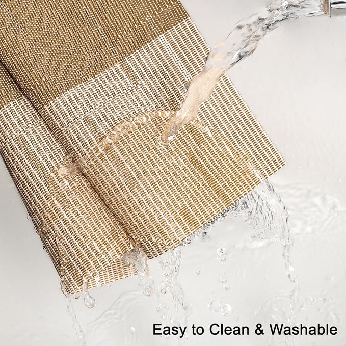 Placemats Set of 4, Vinyl Woven Heat-Resistant Place Mats | Washable Wipeable - Image 4