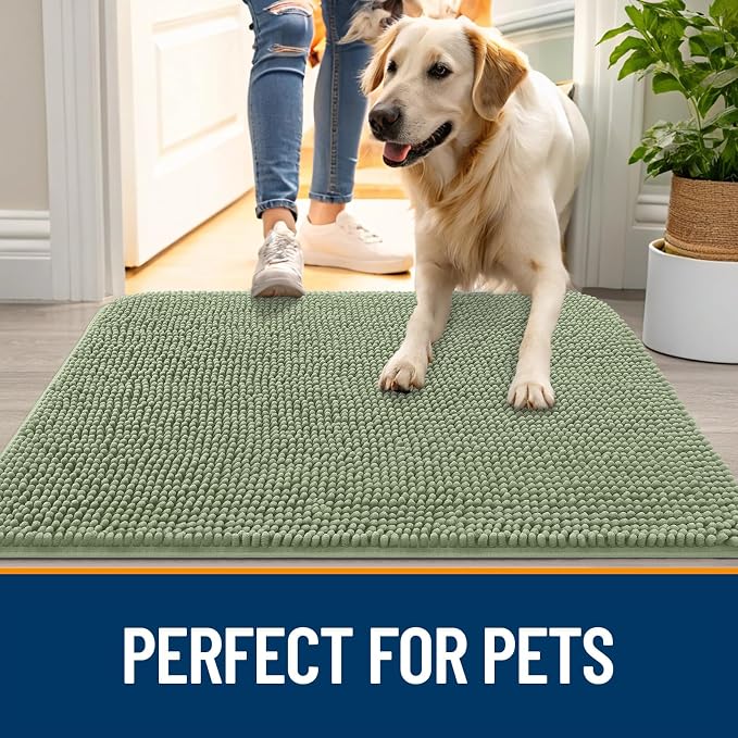 OLANLY Dog Door Mat for Muddy Paws 32x20, Absorbs Moisture and Dirt, Absorbent - Image 6