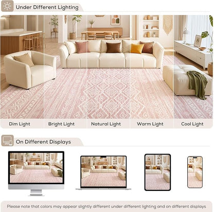 Nakagishi Area Rug Living Room Rugs: 10x12 Large Soft Machine Washable Boho - Image 9