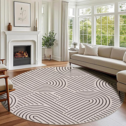 Washable Rug 4ft Area Rugs for Living Room, Abstract Rug for Bedroom, Soft - Image 8