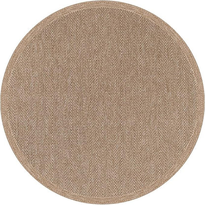 CAMILSON Easy Jute Round Rug 6ft Indoor Outdoor Natural Color Fiber Area Rugs - Image 2