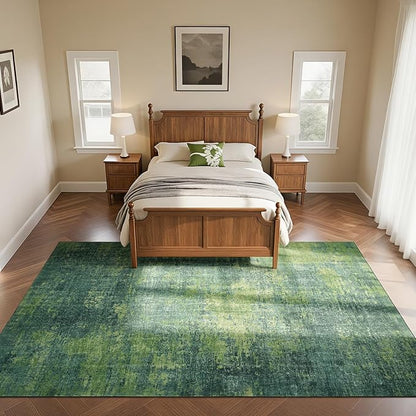 Washable Rugs 8x10 Area Rugs for Living Room, Ultra Soft Faux Wool Retro Carpets - Image 8