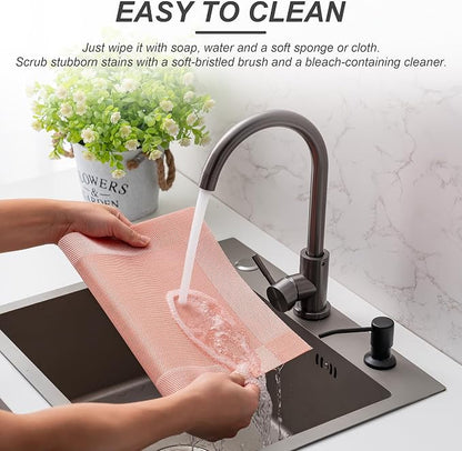 Placemats Set of 6 Washable Indoor | Outdoor Vinyl Place Mats - Image 3