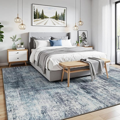 Lofus 9x12 Area Rug for Living Room, Neutral Modern Washable Carpet for Bedroom - Image 2