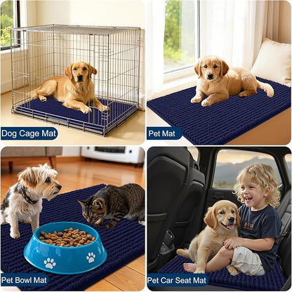 OLANLY Dog Door Mat for Muddy Paws 36x24, Ultra Absorbent Chenille Mud Doormat - Image 7