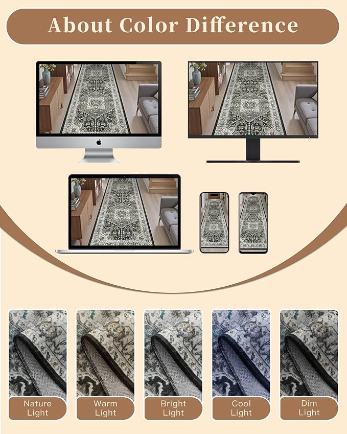 Madane Washable Runner Rug 2x8, Runners - Image 10