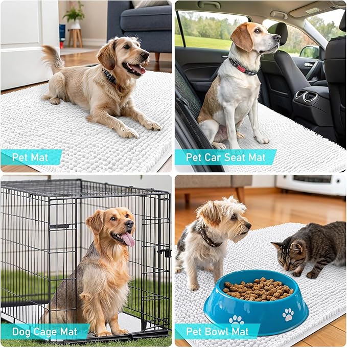 OLANLY Dog Door Mat for Muddy Paws 59x32, Absorbs Moisture and Dirt, Absorbent - Image 7