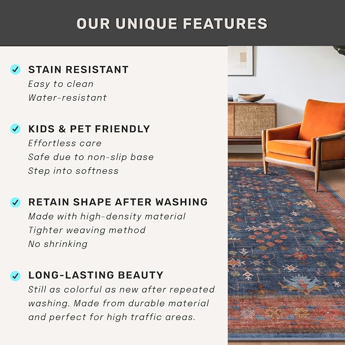 Hazo Haus Washable 2x3 Entry Rug Front Door Indoor, Farmhouse Small Area Rugs - Image 7