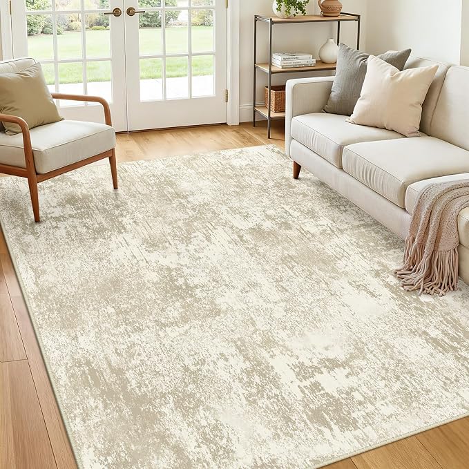 RELEANY Washable Area Rugs 9'x12' Non-Slip Modern Abstract Soft - Image 8