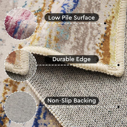 tchdio 8x10 Area Rugs for Living Room, Colorful Modern Abstract Area Rug - Image 3