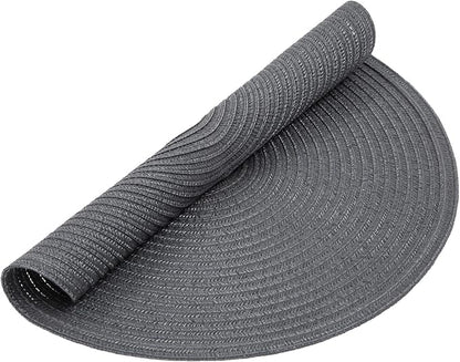 SHACOS Round Placemats Set of 6 Washable 15 inch Round Table Mats Cotton - Image 3