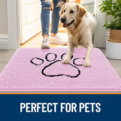 OLANLY Dog Door Mat for Muddy Paws 30x20, Paw Print Design, Absorbs Moisture - Image 6