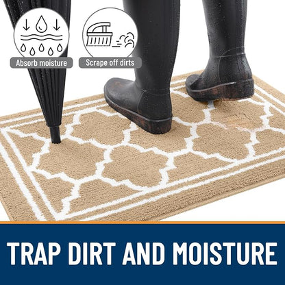 Buganda Large Indoor Door Mat, Dirt-Resistant and Absorbent Doormat, Low - Image 2