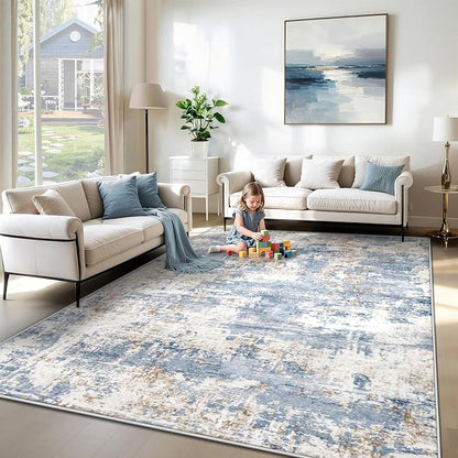 XLUEZ 6x9 Area Rugs for Living Room, Washable Modern Abstract Large Area Rug by XLUEZ