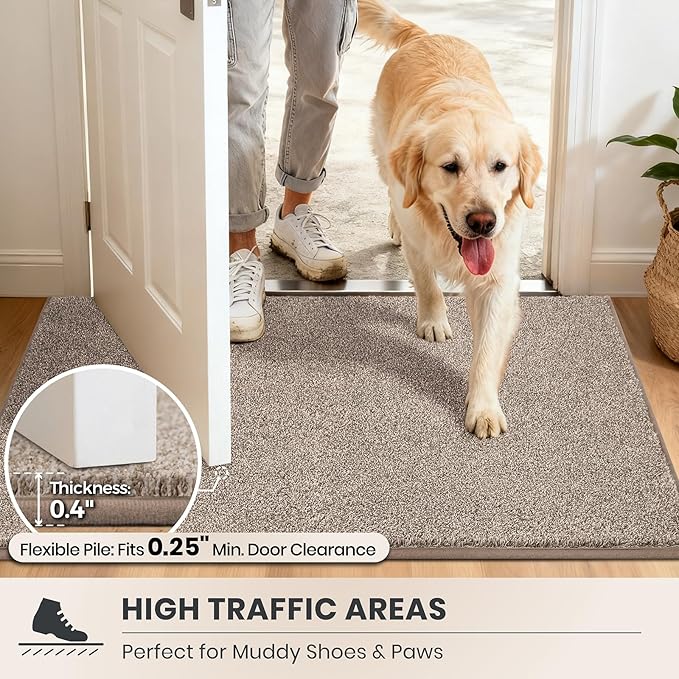 PURRUGS Dirt Trapping Door Mat 24" x 59", Non-Slip Machine Washable Entryway Rug - Image 6