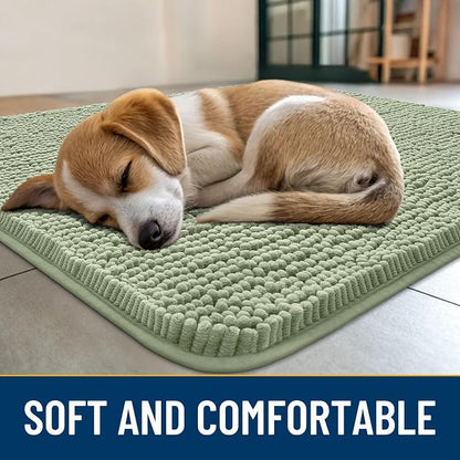 Smiry Dog Door Mat for Muddy Paws 36x24, Absorbent Dirt Trapper, Non-Slip - Image 2