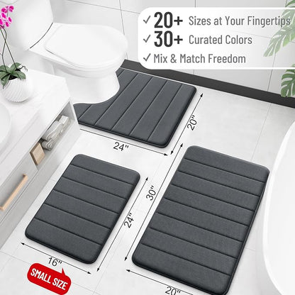 OLANLY Memory Foam Long Bathroom Rugs Runner 59x20, Super Soft Absorbent Bath - Image 2